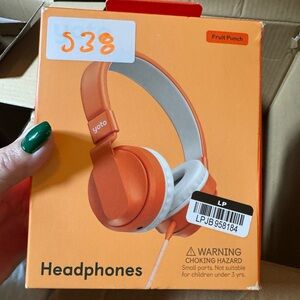 Yoto Orange and White Headphones